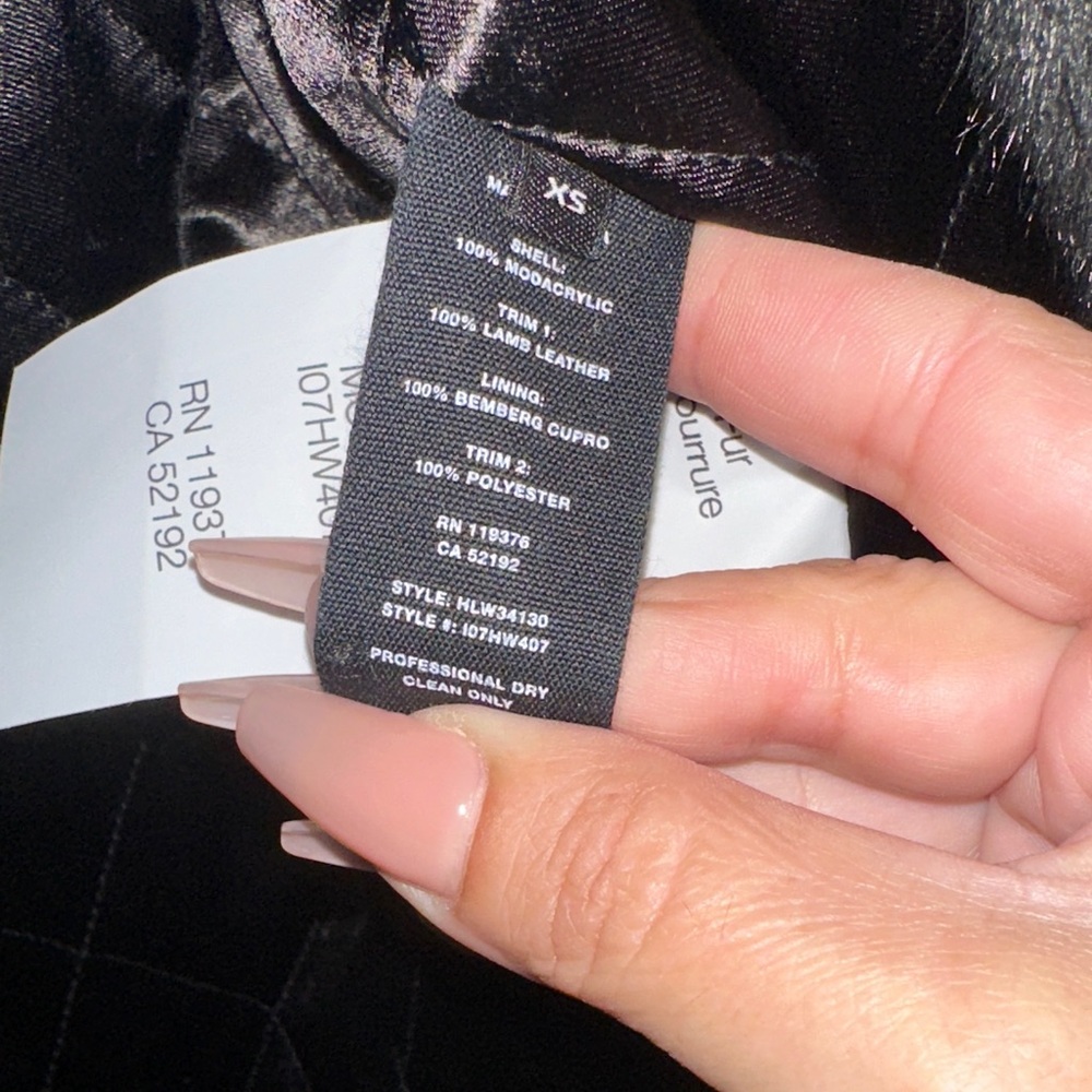 Helmut Lang Black Faux Fur Jacket with Hood EUC! - Picture 9 of 13